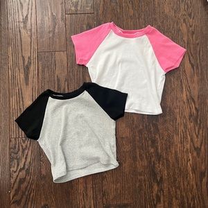 Cotton ribbed baby tees